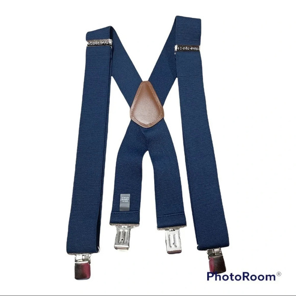 NWOT Carhartt Mens Standard Utility Navy Blue Suspenders - Picture 3 of 10